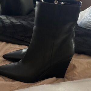 Zara Black Heeled Boots